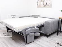 Fotogalerie Rozkládací pohovka na každodenní spaní Sleep - 140 AKCE šedá