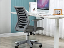 Fotogalerie Kancelářská židle Q-320 šedo/modrá