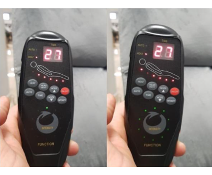 Fotogalerie Masážní elektrické křeslo Oáza Velvet šedé 