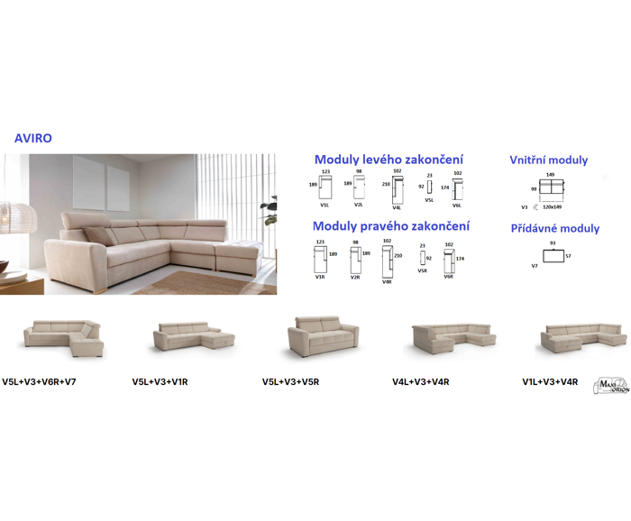 Fotogalerie Taburet Aviro - výběr potahů