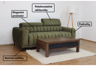 Rozkládací pohovka na každodenní spaní Sleep - 120 - AKCE