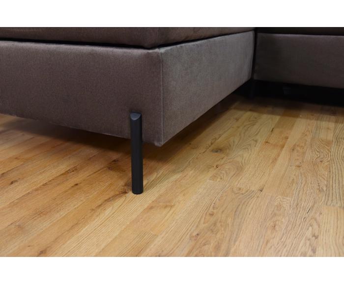 Fotogalerie Moderní sedací souprava Malta tvar L hnědá na vysokých nohách - pravá