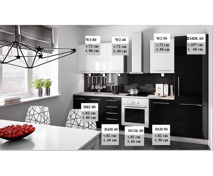 Fotogalerie Kuchyňská linka Platinum 170/290 cm, vysoký lesk
