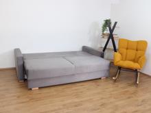 Fotogalerie Kvalitní rozkládací pohovka pro každodenní spaní s úložným prostorem 140 x 190 cm - Nelly 