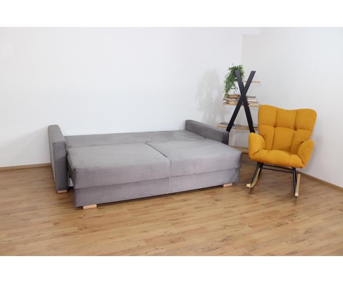 Kvalitní rozkládací pohovka pro každodenní spaní s úložným prostorem 140 x 190 cm - Nelly  - rozklad 