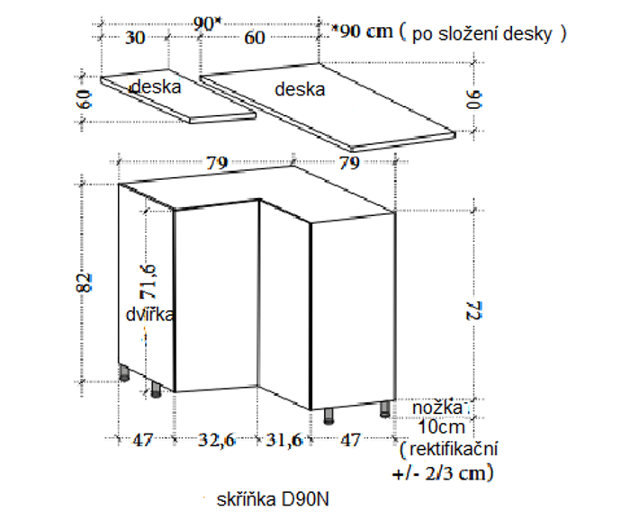 Fotogalerie Rohová kuchyňská linka Provance 150/ 290 cm