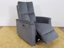 Fotogalerie Masážní elektrické křeslo Oáza Velvet šedé 