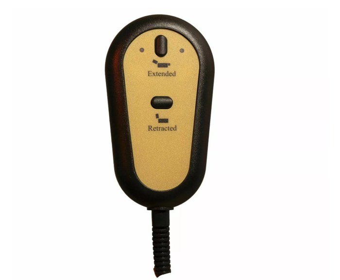 Elektrické relaxační křeslo pro seniory se zvedacím mechanismem - Světle béžové - ovladač