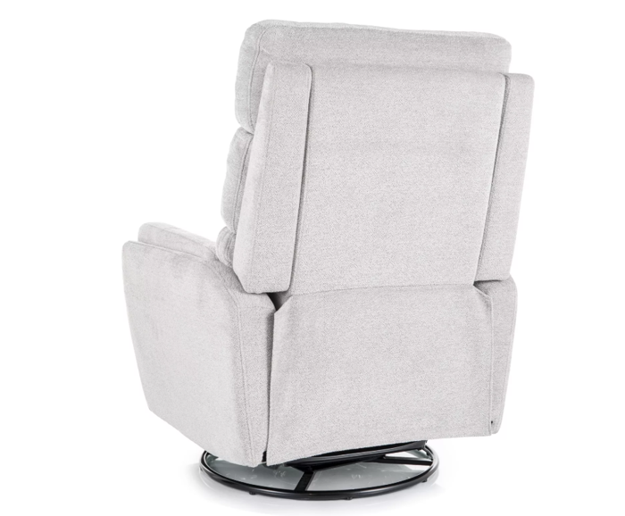 Otočné a houpací křeslo s funkcí relax pro seniory - Raven šedé