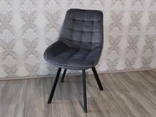 Fotogalerie Otočná jídelní židle Monti Velvet - šedá 