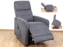 Fotogalerie Elektrické relaxační křeslo pro seniory se zvedacím mechanismem - tmavě šedé