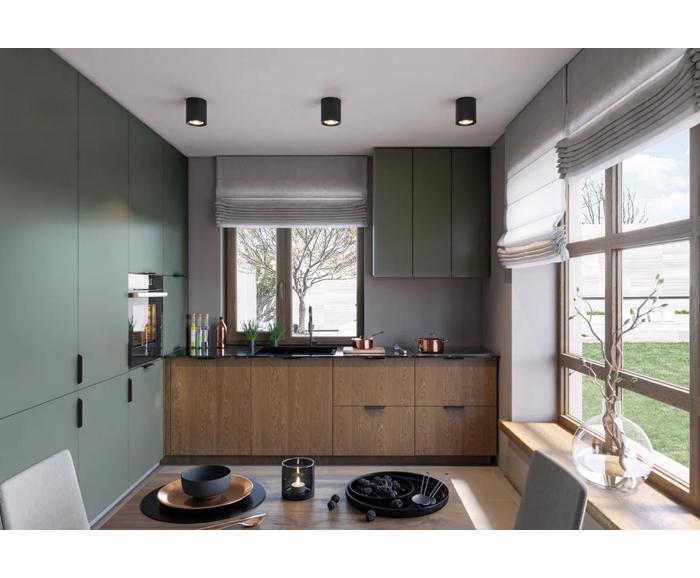 Fotogalerie Rohová kuchyňská linka Sorello 240 x 280 cm s pracovní deskou výšky 13 mm