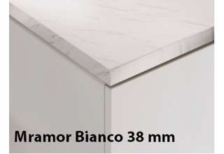 Pracovní deska síla 38 mm mramor Bianco