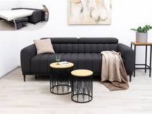 Fotogalerie Rozkládací pohovka na každodenní spaní Sleep - 140 AKCE graphite - tmavě šedá