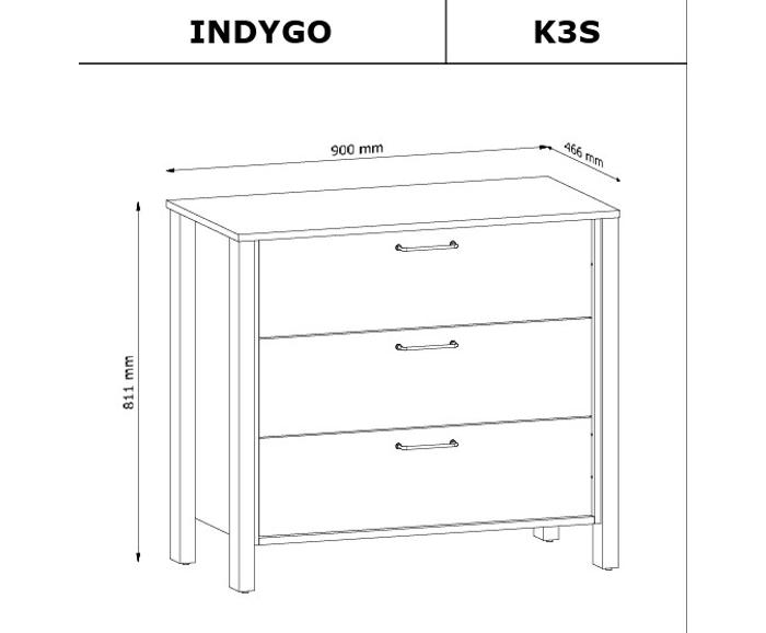 Fotogalerie Komoda K3S systém Indygo Beige