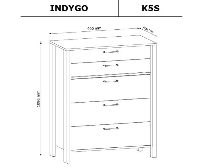 Fotogalerie Komoda K5S systém Indygo Beige
