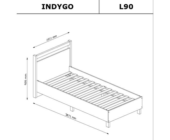 Fotogalerie Postel L90 - 90x200 systém Indygo Beige