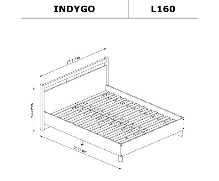 Fotogalerie Postel L160 - 160x200 systém Indygo Beige