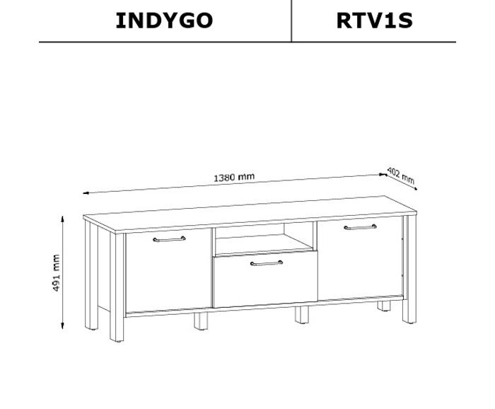 Fotogalerie Televizní stolek RTV1S systém Indygo Beige