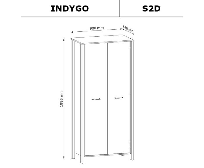 Fotogalerie Šatní skříň S2D systém Indygo Beige