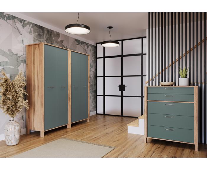 Fotogalerie Šatní skříň S2D systém Indygo Green