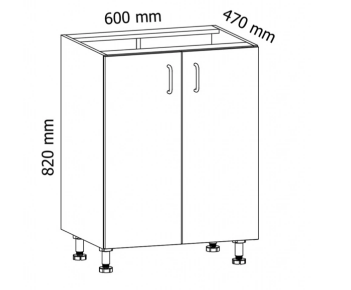 Fotogalerie D60 (60 cm), spodní skříňka kuchyňské linky Linea