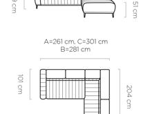 Fotogalerie Rohová sedací souprava Sleep 140 na každodenní spaní –  potah Vogue 14