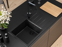 Fotogalerie Dřezový set Alveus:  dřez Cadit 40 + baterie Mintas -Black Edition