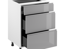 Fotogalerie D60S3 (60 cm), spodní skříňka šuplíková kuchyňské linky Aspen- šedá