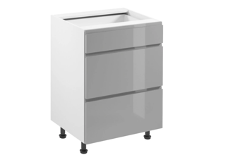 D60S3 (60 cm), spodní skříňka šuplíková kuchyňské linky Aspen- šedá