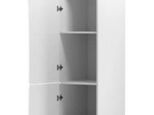 Fotogalerie D40SP(40 cm) levá, vysoká skříňka potravinové kuchyňské linky Aspen bílá