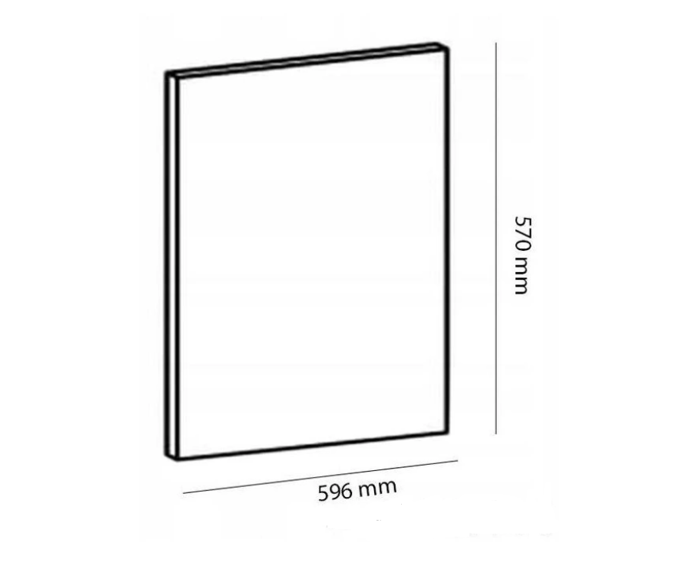 Fotogalerie D60FZN (60 cm), nízká dvířka na myčku šíře 60 cm s viditelným ovládacím panelem, kuchyňské linky Aspen- bílá