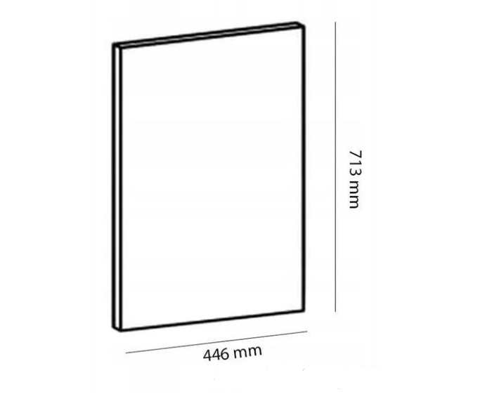 Fotogalerie D45FZW (45 cm), dvířka na plně integrovanou myčku šíře 45 cm, kuchyňské linky Aspen - bílá
