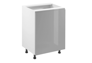 D60P/L  (60 cm) pravá, spodní skříňka jedno dvířková kuchyňské linky Aspen - šedá
