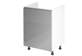D60Z P/L (60 cm) levá, spodní skříňka dřezová, jedno dvířková kuchyňské linky Aspen - šedá
