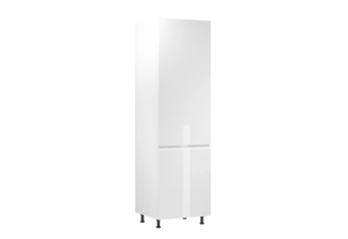 D60ZL (60 cm) pravá, vysoká skříňka pro vestavnou lednici kuchyňské linky Aspen - bílá