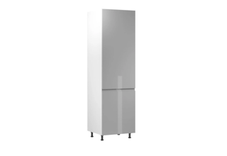 D60ZL (60 cm) pravá, vysoká skříňka pro vestavnou lednici kuchyňské linky Aspen - šedá