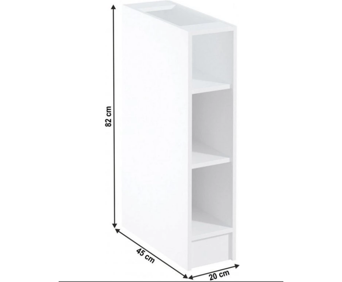 Fotogalerie D20P (20 cm), spodní skříňka kuchyňské linky Sicília- bílá