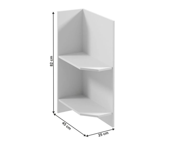 Fotogalerie D25PZ (25 cm) levá, spodní skříňka ukončovací kuchyňské linky Sicília - bílá