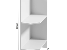 Fotogalerie D25PZ (25 cm) pravá, spodní skříňka ukončovací kuchyňské linky Sicília - bílá
