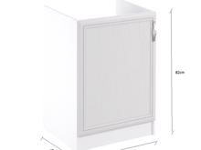 Fotogalerie D60Z-P/L (60 cm) levá, spodní skříňka dřezová kuchyňské linky Sicília - bílá