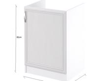 Fotogalerie D60Z-P/L (60 cm) pravá, spodní skříňka dřezová kuchyňské linky Sicília - bílá