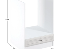 Fotogalerie D60ZK (60 cm), spodní skříňka pro vestavnou troubu kuchyňské linky Sicília - bílá