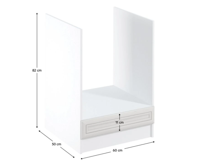 Fotogalerie D60ZK (60 cm), spodní skříňka pro vestavnou troubu kuchyňské linky Sicília - bílá