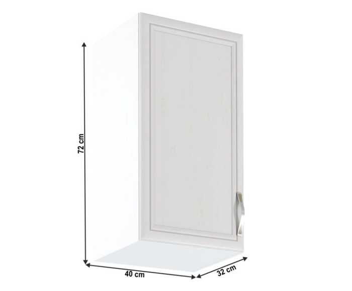 Fotogalerie G40 (40 cm) levá, horní skříňka kuchyňské linky Sicília - bílá