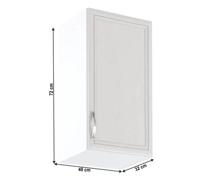 Fotogalerie G40 (40 cm) pravá, horní skříňka kuchyňské linky Sicília - bílá