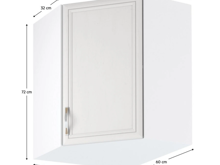 Fotogalerie G60N (60 cm), horní skříňka rohová kuchyňské linky Sicília - bílá