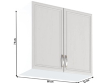Fotogalerie G80 (80 cm), horní skříňka kuchyňské linky Sicília - bílá