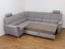 Fotogalerie Rohová rozkládací sedací souprava s úložným prostorem a posuvnou funkcí relax Demo levá - Světle šedá 