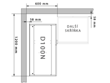 Fotogalerie Dolní skříňka rohová 100cm - D100N - kuchyně Sorello
